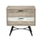 Armen Living Bridges 2 Drawer Nightstand in Two Tone Acacia Wood LCBRLAGR - alternate 1